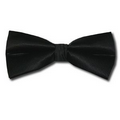 Solid Faille Black Bowtie